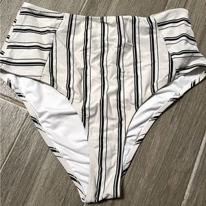 Striped bikini bottoms